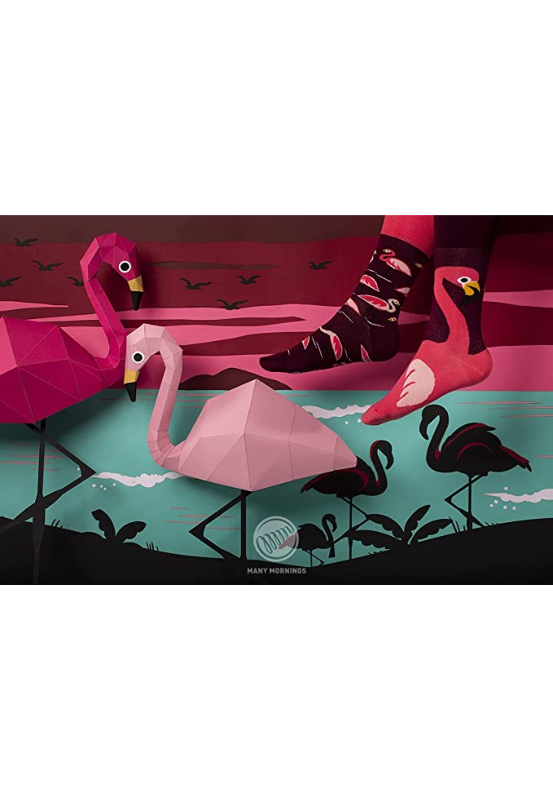 Unisex Regular - Fluffy Alpaca  / Pink Flamingo - 2 Pack