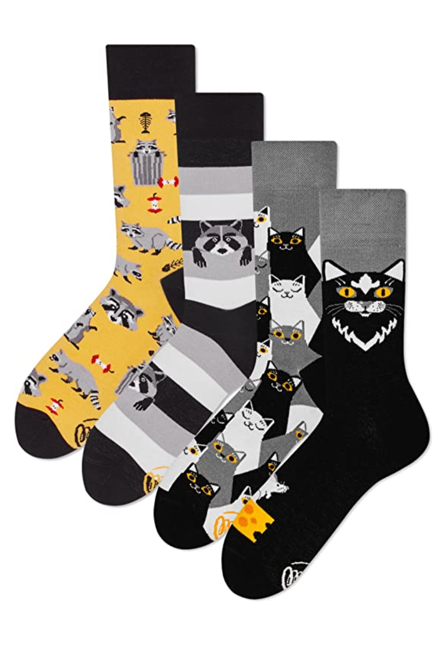 Unisex Regular - Raccon Bandit / Black Cat - 2 Pack