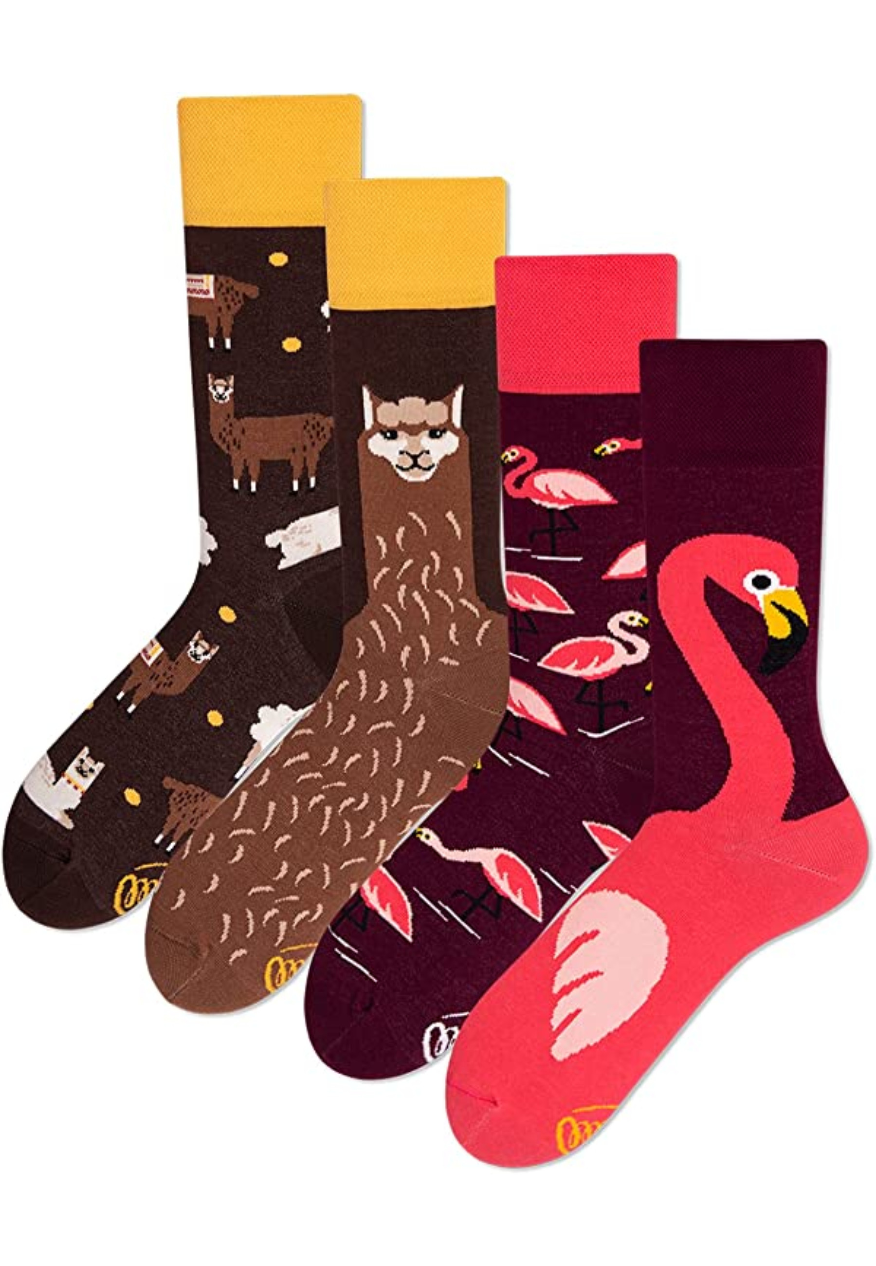 Unisex Regular - Fluffy Alpaca  / Pink Flamingo - 2 Pack